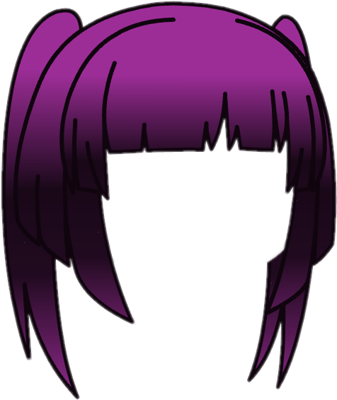 Gacha Gachalife Hair Kawaii Purple Black Tumblr Cute