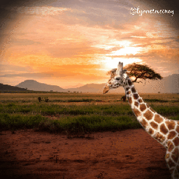 giraffe fantasy africa unsplashimageremix frames eckawaiiframes