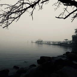fog sea foggyday floating nature pcblacknwhite