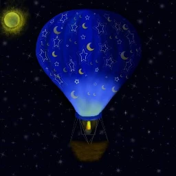 dchotairballoon hotairballoon night moon moonandstars