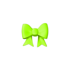 lime neongreen green bow emoji freetoedit