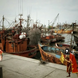 freetoedit please harbor port oldships scene
