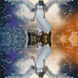 freetoedit angel reflection pretty myremix