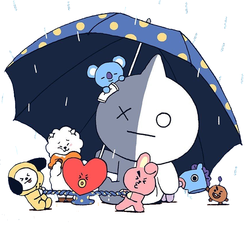 bt21 tata chimmy cooky shooky sticker by @bt21-lover