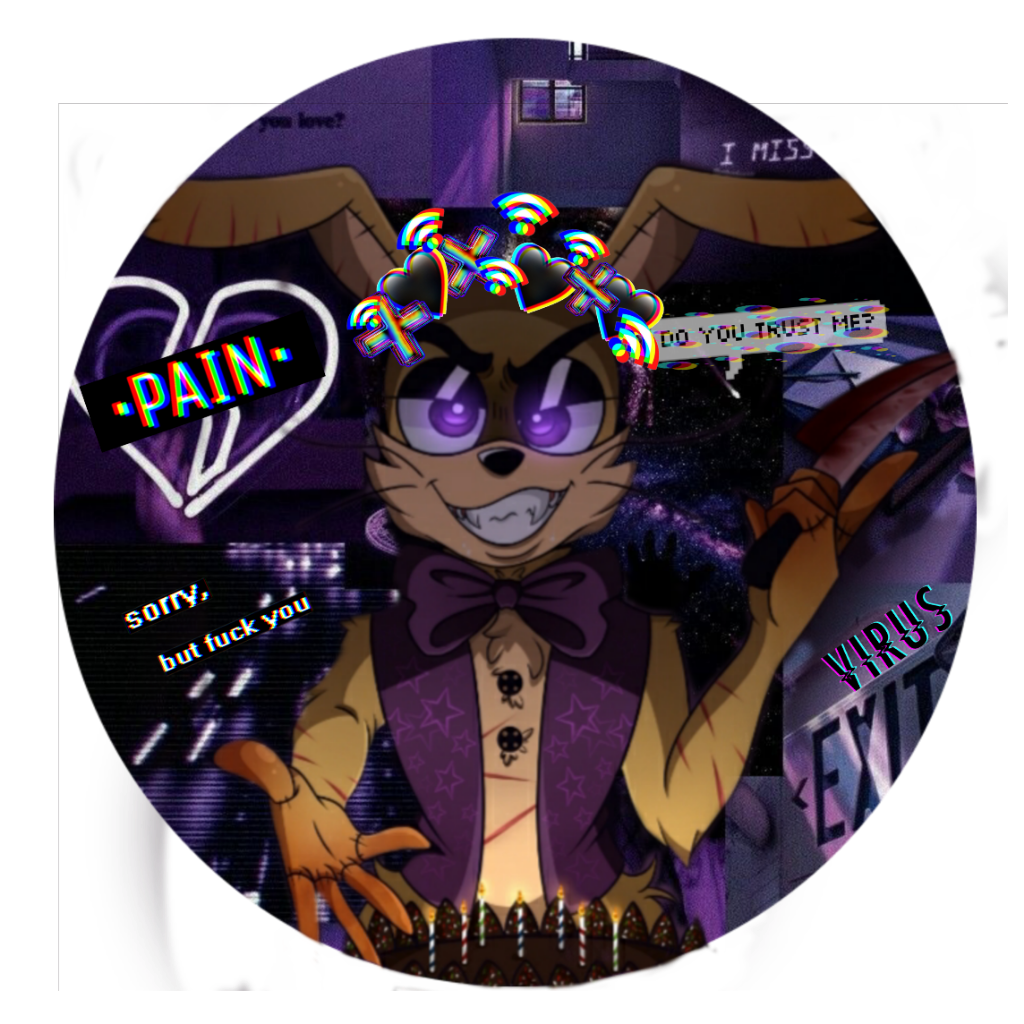 glitchtrap glitch fnafvrhelpwanted sticker by @ft_queeny