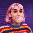 Colorful selfie using Picsart photo editor