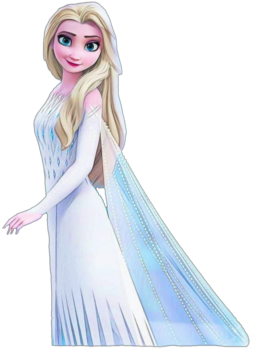 Эльза в белом платье