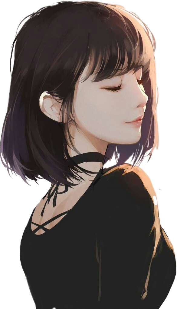 freetoedit anime girl shorthair aesthetic sticker by @rwbyke