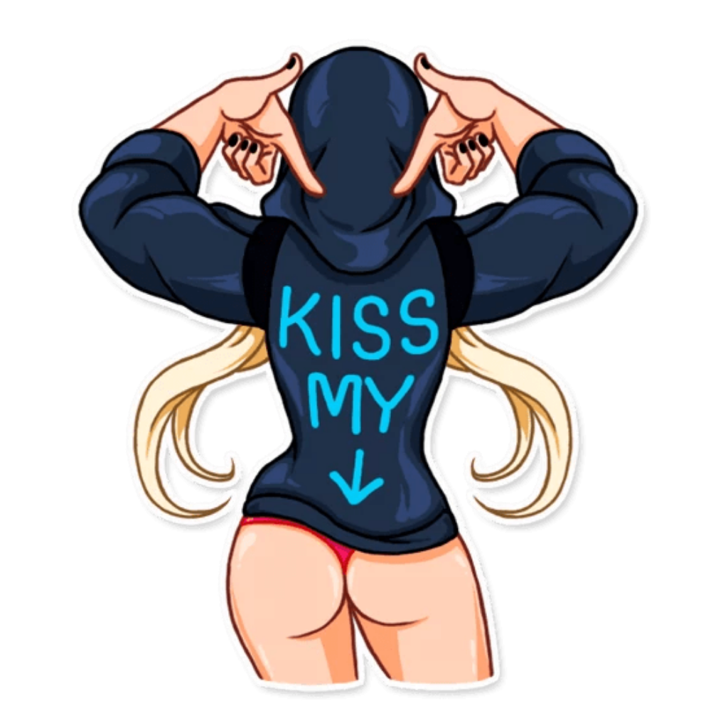 kissmyass asss girl freetoedit sticker by @rdayberry.
