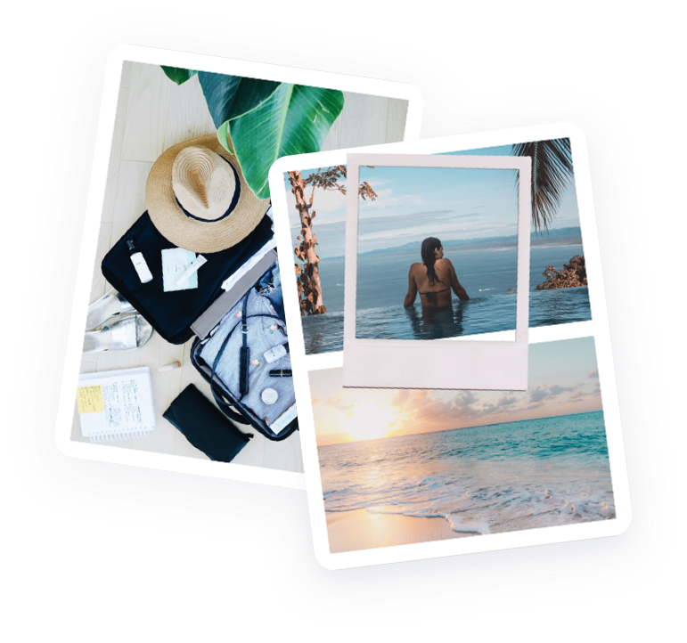 UrlaubMmeer Fotocollage eines Mädchens