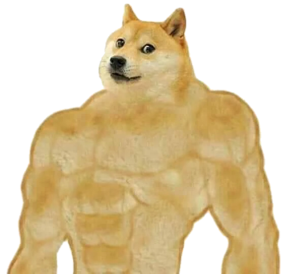 Doge Dogge Strong Buff Meme Sticker By Rosberth