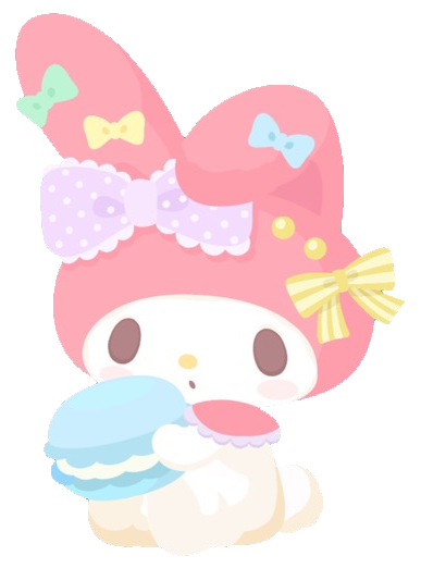 mymelody macaroon colorful ribbon sticker by @love_sanrio