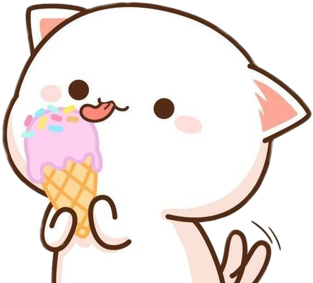 cat cute kawaii white icecream sticker by @alex_kat16
