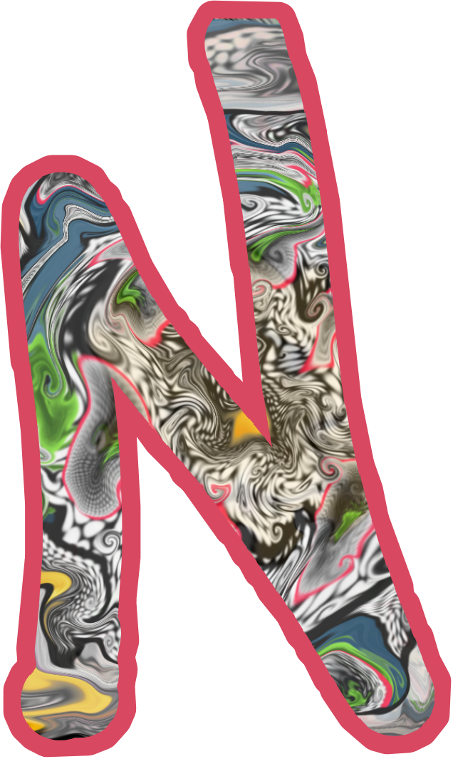 n lettern letters letter cutouts sticker by lazydaisyg