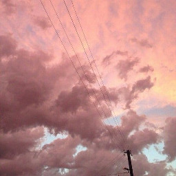 обои эчтетика облака розовый закат