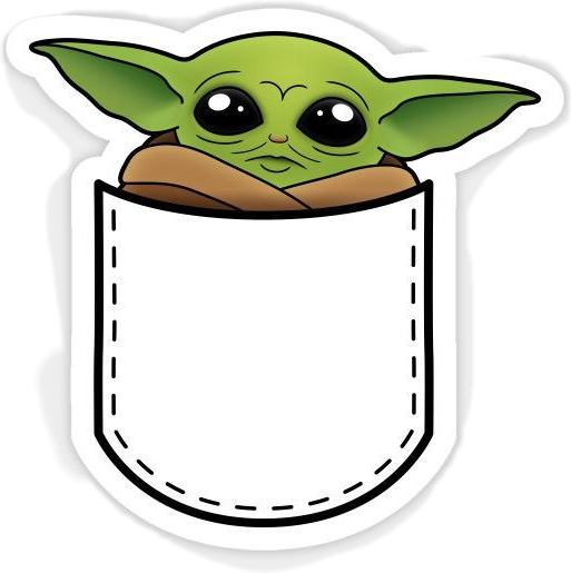 babyyoda pocket freetoedit sticker by @sarahsmama2002