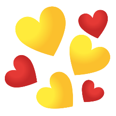 freetoedit red yellow hearts