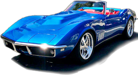 freetoedit corvette car cabrio blue