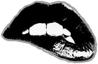 lipbite blacklips grunge grungeaesthetic black&white freetoedit