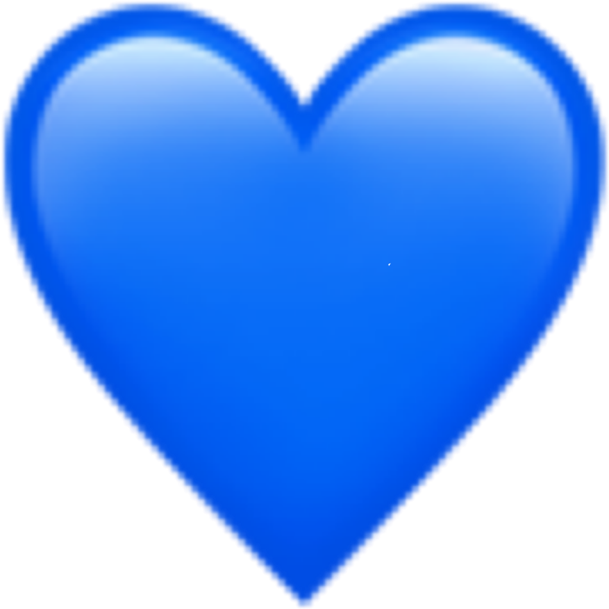 freetoedit-blue-heart-emoji-sticker-by-alisyeet