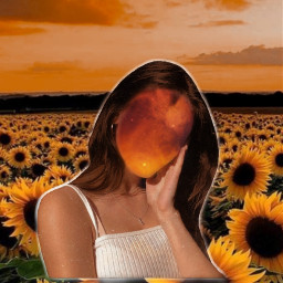 freetoedit orange orangeaesthetic galaxy sunflower
