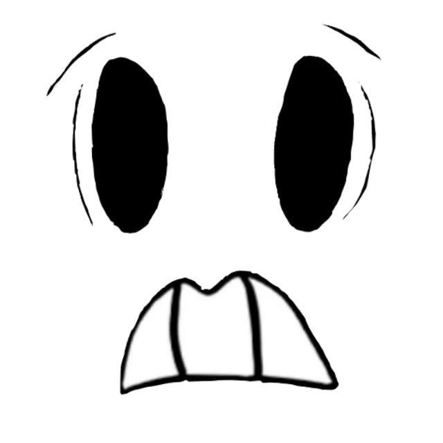 Scared Scared Roblox Face Sticker By Kaythepenguinbuddy - roblox scary face png