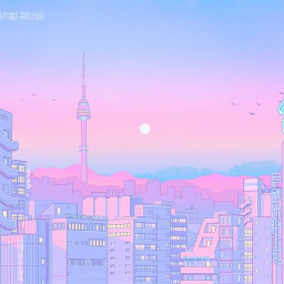 background freetoedit aesthetic anime pastel