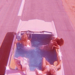 girls car vintagecar pool vintage freetoedit