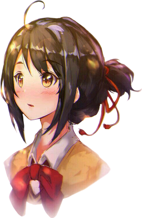 Kiminonawa Mitsuha Yourname Freetoedit Sticker By 4lita09