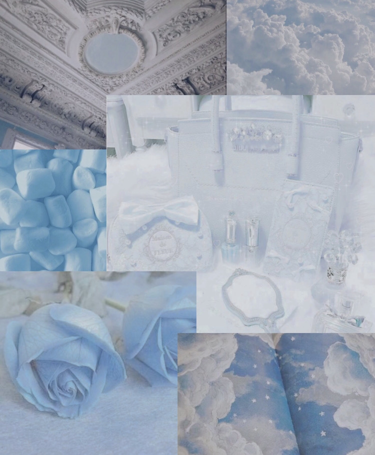 Freetoedit コラージュ 背景 依頼 量産 量産型 青 水色 花 薔薇 Image By Swanodile