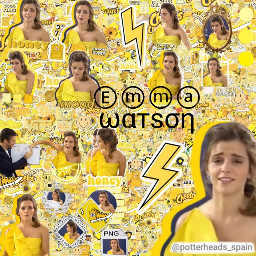 freetoedit emmawatson emma watson yellow