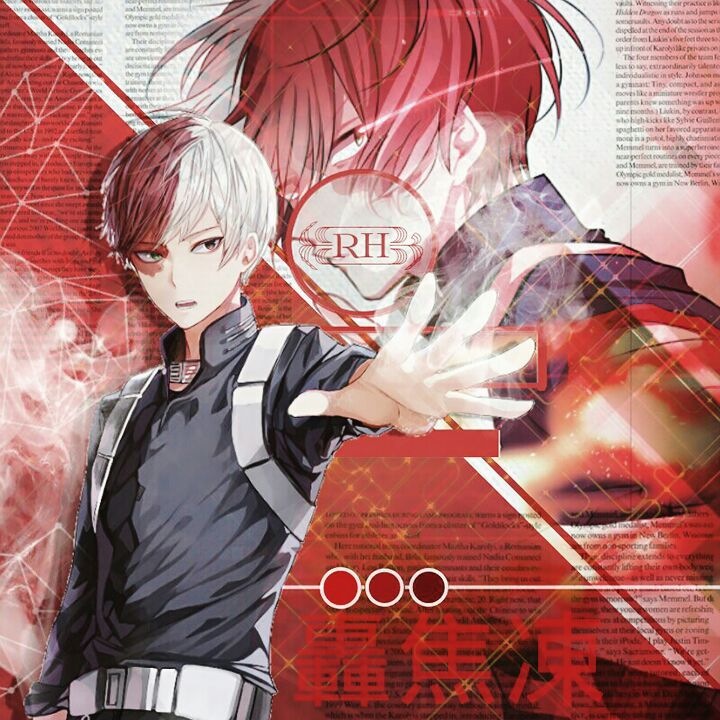 This visual is about red anime pfp pfpicon profilepicture picture shototodo...