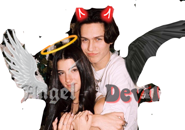 Chase Charli Devil Angel Freetoedit Sticker By Sophiazerno