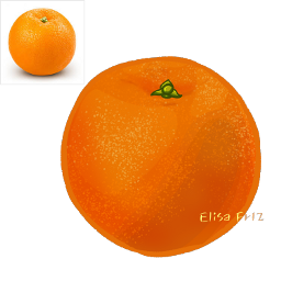 dessin draw orange fruit artdigital