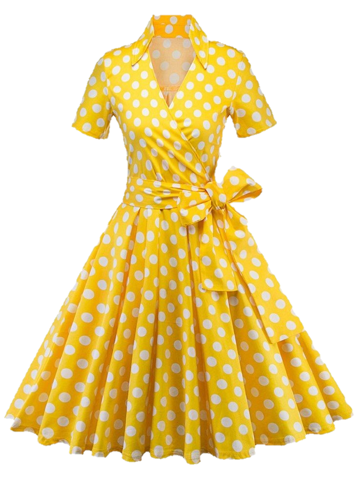 dress yellow bow 50s 60s 1950s sticker by @themediocregatsby