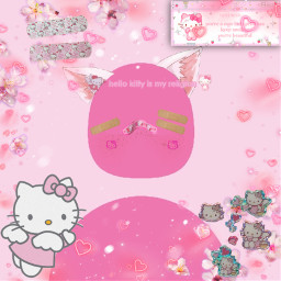 hello kitty hellokitty neko sanrio pink pastelpink pinkaesthetic aesthetic bandage bandaid freetoedit