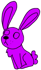 rainbowcore webcore kidcore bunny rabbit animal purple art cute kawaii neon freetoedit