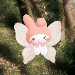 mymelody fairy fairycore sanrio sanriocore fairywings cute forest freetoedit