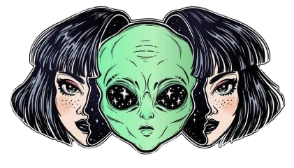 freetoedit alien aesthetic alien👽 aliengirl instagood sticker girl galaxy galaxia stars sparkle