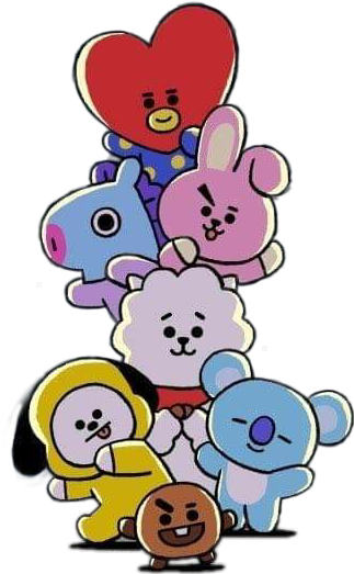 freetoedit bt21 bt21tata bt21shooky sticker by @zilera_web