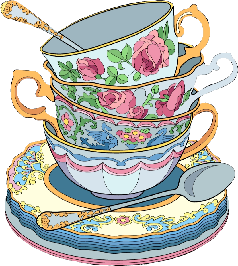 ebm66 teacup teacups plate plates spoon sticker by @ebm66