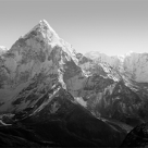 Black & white mountain photo