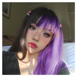 hair purple dyedhair splitdye