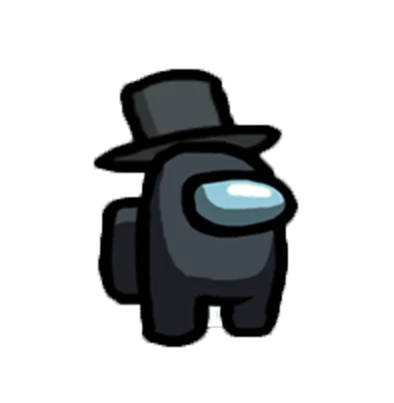 Amongus Among Us Black Tophat Hat Sticker By Gibberish Amongus Among Us Black Tophat Hat Sticker By Gibberish