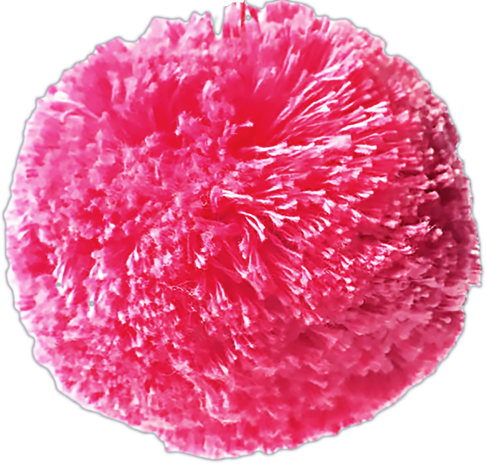 pompom pink yarn decoration decorative sticker by @toolyka