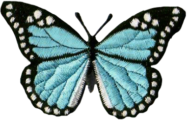 butterfly crochet patch blue lightblue sticker monarch aesthetic bug fly wings popular freetoedit