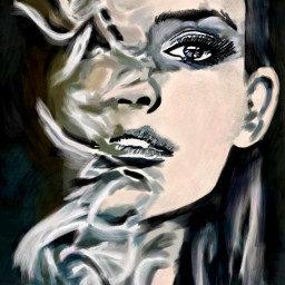 mypaint selfdrawn drawing woman face