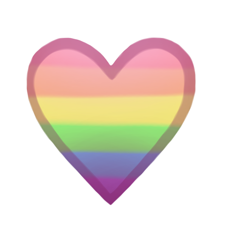rainbow heart emoji rainbowheart sticker by bunnzii