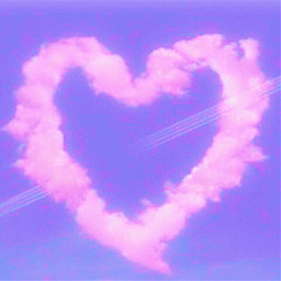 aesthetic heart cloud love