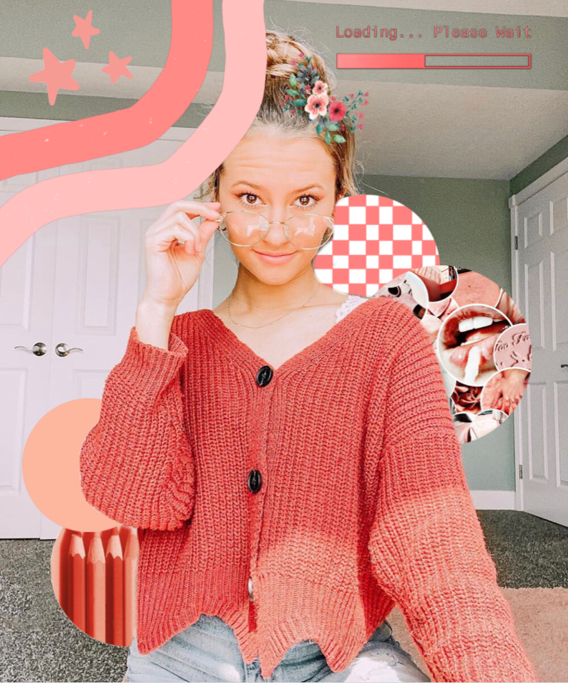 #juliakcrist #coral #sweater #colors #cute #edit #cuteedit #circles #myfav #loveediting #stars #flowers #instagram #fanpage #fanaccount #picsart #glasses #